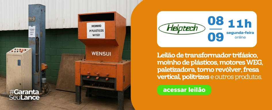 Leilão de transformador trifásico, moinho de plásticos, motores WEG, paletizadora, torno revólver, fresa vertical, politrizes | DeSeuLance