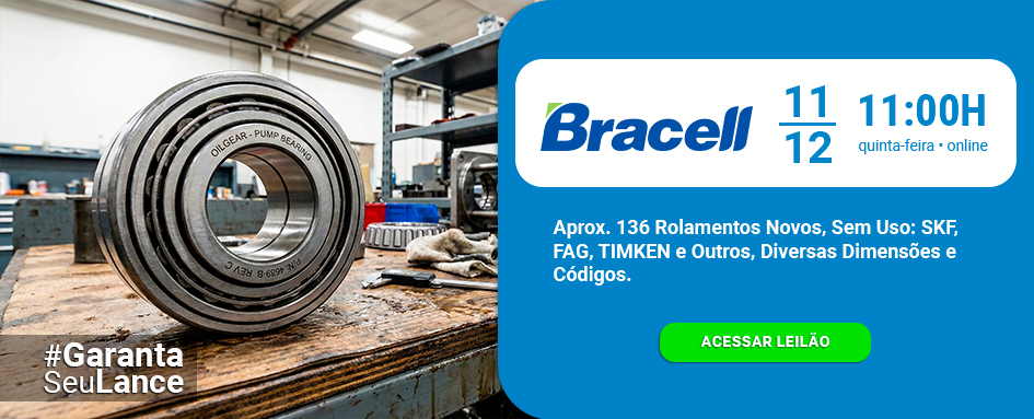 Leilão de Rolamentos Diversos, novos, sem uso