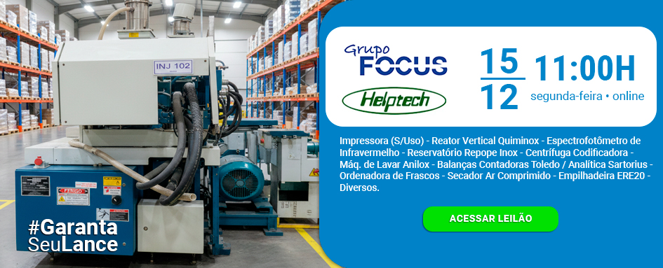 Leilão de Injetoras, Paletizadoras e muito mais