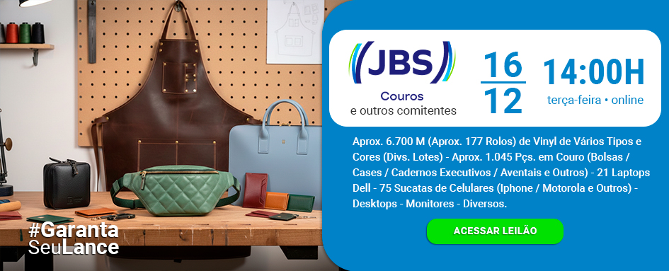 Leilão de produtos em couro