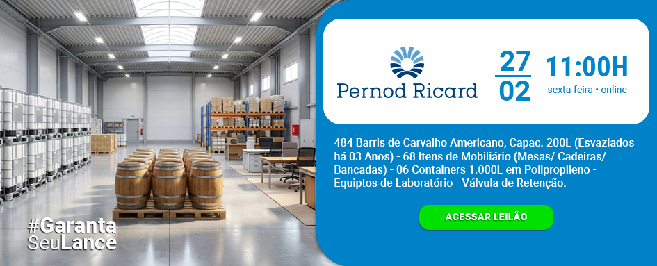 Leilão de Torquímetro, Mobiliários, Barris e muito mais