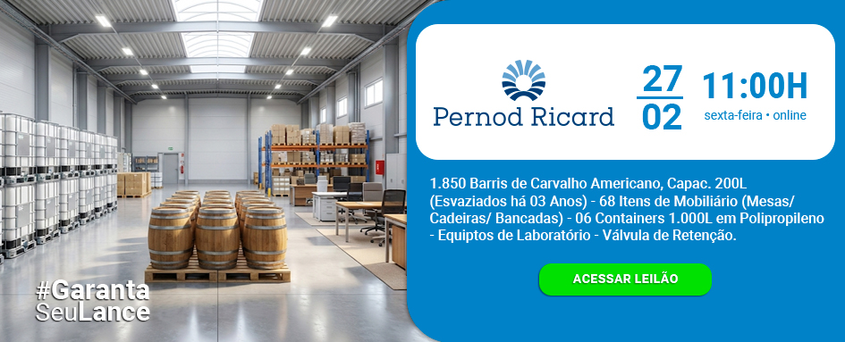 Leilão de Torquímetro, Mobiliários, Barris e muito mais