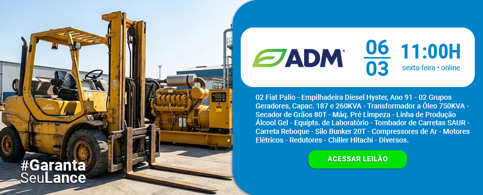 Empilhadeira, grupos geradores, Silo, Transformador & muito mais