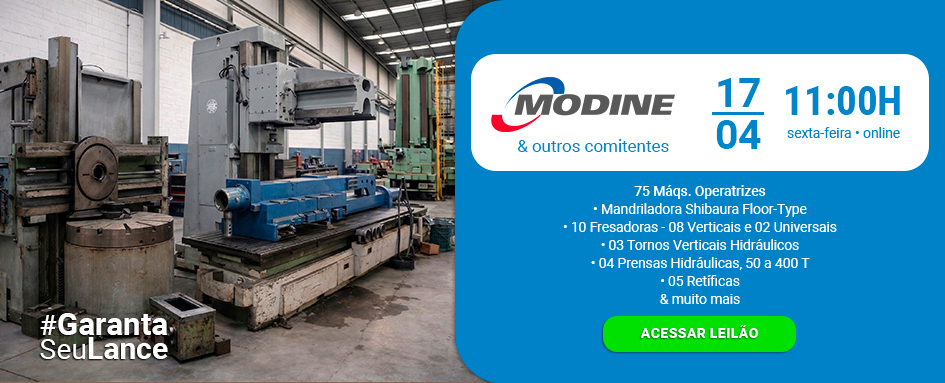 Leilão de 75 Máquinas Operatrizes