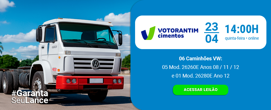 Leilão de 6 Cmainhões Volkswagen