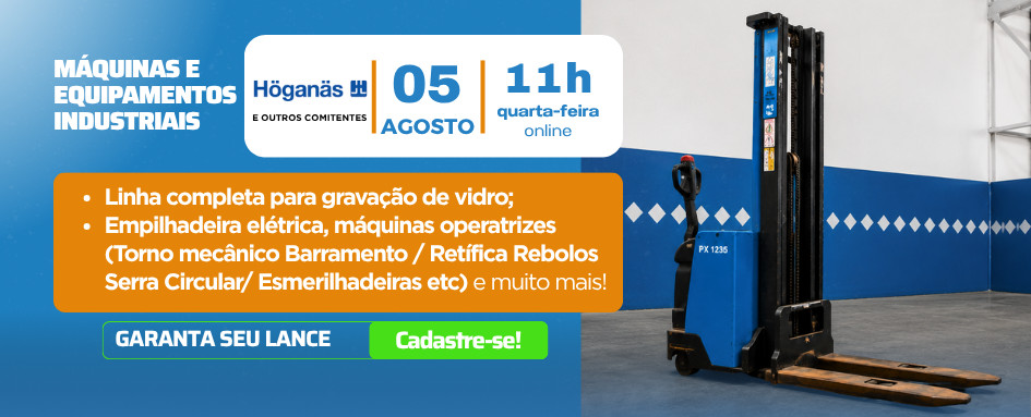 Leilão de máquinas e equipamentos industriais | DeSeuLance