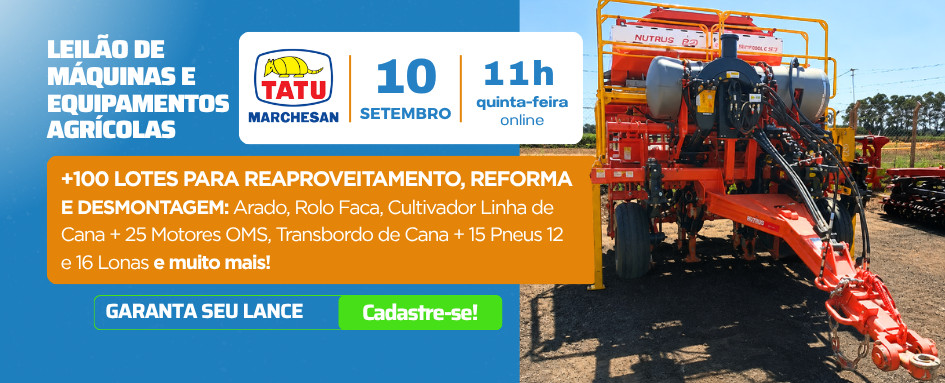 Leilão de máquinas e equipamentos agrícolas MARCHESAN | DeSeuLance
